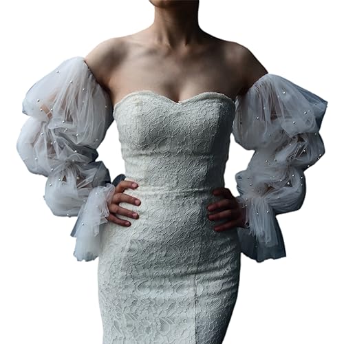 zuousxbs Brautkleid-Ärmel, weiß, abnehmbar, formelles Kleid, Puffärmel, Hochzeitszubehör, Hochzeit, Party, Fotografie-Zubehör zuousxbs Brautkleid-Ärmel, weiß, abnehmbar, formelles Kleid, Puffärmel, Hochzeitszubehör, Hochzeit, Party, Fotografie-Zubehör von zuousxbs