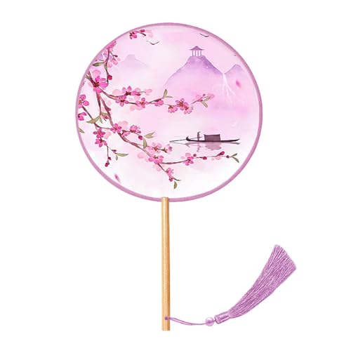 zuousxbs Chinesischer Fan Klassisch Mit Anhänger Tassels Tinten Malerei Fan Round Handhelds Seidenfanfotografie zuousxbs Chinesischer Fan Klassisch Mit Anhänger Tassels Tinten Malerei Fan Round Handhelds Seidenfanfotografie von zuousxbs