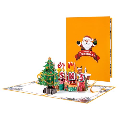 zuousxbs Elegante 3D Weihnachtsbaum Grußkarten 3D Weihnachtsbaumfeier Grußpapierkarten Für Home Party Office Exchang von zuousxbs