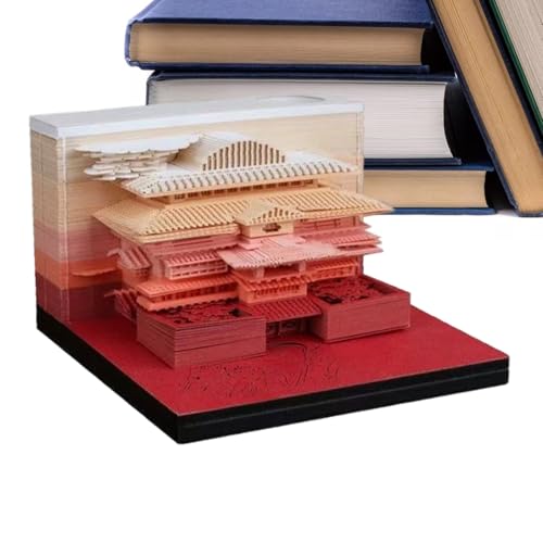 3D -Memo -Pad -Kalender 2026 - Schnitzkunstdesk -Notizblock für Hauswarming, Geburtstag mit kreativer Planer -Funktion, Desktop -Organisator für Home Office -Feiertage, Papier weiß, Geschenkbox Verwen 3D -Memo -Pad -Kalender 2026 - Schnitzkunstdesk -Notizblock für Hauswarming, Geburtstag mit kreativer Planer -Funktion, Desktop -Organisator für Home Office -Feiertage, Papier weiß, Geschenkbox Verwen von zwxqe