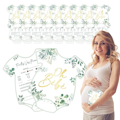Baby-Vorhersagen und Ratschläge, lustiges neutrales Planungsset, Babyparty-Spiele und Andenken, ideal für werdende Eltern, Familienfeier, Gastaktivitäten, Mädchen-Feier von zwxqe