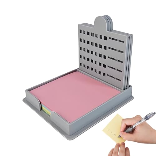 Haftnotiz-Schablone, wiederverwendbarer Haftnotiz-Spender, Schreibtisch-Organizer für 7,6 x 7,6 cm Notizblöcke, kompaktes Design für Büros, Klassenzimmer, Arbeitszimmer von zwxqe