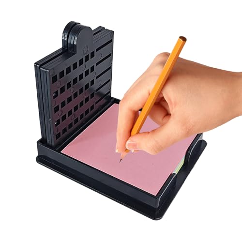 Haftnotiz-Schablone, wiederverwendbarer Haftnotiz-Spender, Schreibtisch-Organizer für 7,6 x 7,6 cm Notizblöcke, kompaktes Design für Büros, Klassenzimmer, Arbeitszimmer von zwxqe