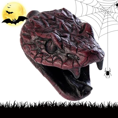 Halloween-Pfeife, Schlangenförmiger Geräuschmacher, realistische Harz-Requisitenpfeife für gruselige Dekorationen, Spuklabyrinth-Herausforderungen, Indoor-Schreck-Nacht-Setups von zwxqe