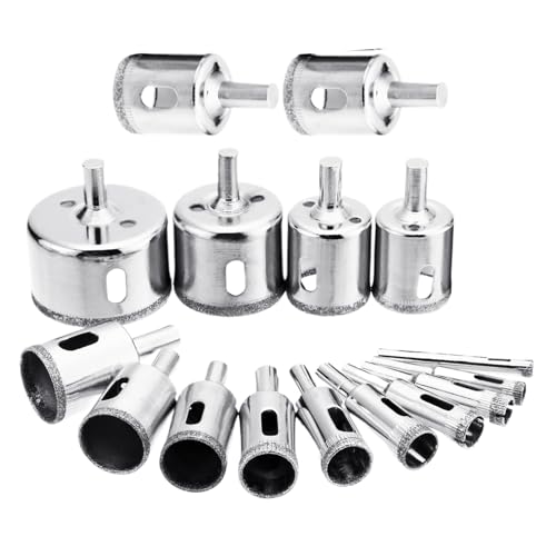 Lochsäge Bohrer,16-teilig Fliesenbohrer Set | Hartmetall Lochbohrer für Keramik Marmor Granit Stein Lochsäge Bohrer,16-teilig Fliesenbohrer Set | Hartmetall Lochbohrer für Keramik Marmor Granit Stein von zwxqe