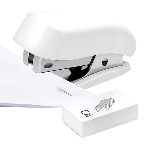 Mini -Hefter mit Grundnahrungsmitteln - 12 Blechbindungswerkzeug für kompakte Verwendung, tragbares Design mit robuster Konstruktion, Papierverschluss für Büro, Schule, Klassenzimmer, Studio, Outdoor von zwxqe