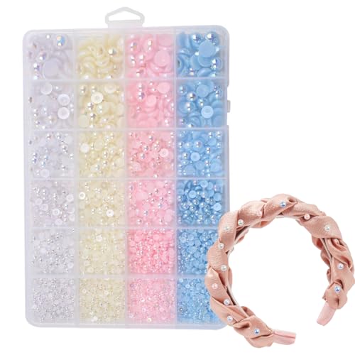 Nagelperlen, halbe runde Handwerksperlen, 7,48 x 5,2 Zoll winzige Perle -Flat -Back - für Kunst, oder Salongebrauch, Telefongehäusedekoration, Schmuckherstellung, Summer Style Accesso Nagelperlen, halbe runde Handwerksperlen, 7,48 x 5,2 Zoll winzige Perle -Flat -Back - für Kunst, oder Salongebrauch, Telefongehäusedekoration, Schmuckherstellung, Summer Style Accesso von zwxqe