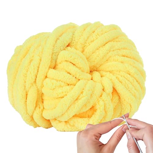 Plüschgarn, 2,5 m dicke, grobe Garne, Webzubehör, Häkeln, Handwerk für Korb, Schal, Mütze, Wurfkissen, Haustierbett, Decke von zwxqe