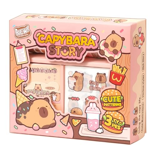 Scrapbooking Supplies Kit, Capybara Notebook Sticky Notes, Decorative Craft Materials Reusable Accessories, Ideal for Toddler Photo Album Anniversaries Birthday Keepsake Scrapbooking Supplies Kit, Capybara Notebook Sticky Notes, Decorative Craft Materials Reusable Accessories, Ideal for Toddler Photo Album Anniversaries Birthday Keepsake von zwxqe