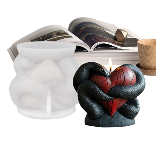 Silicone Candle Mold, Snake Shaped Molding Tool, 3.86x2.68x3.58 Inches Flexible Soap Making Supplies, Easy Release Non Stick Craft Accessory for Art Projects Clay Craft Creations Silicone Candle Mold, Snake Shaped Molding Tool, 3.86x2.68x3.58 Inches Flexible Soap Making Supplies, Easy Release Non Stick Craft Accessory for Art Projects Clay Craft Creations von zwxqe