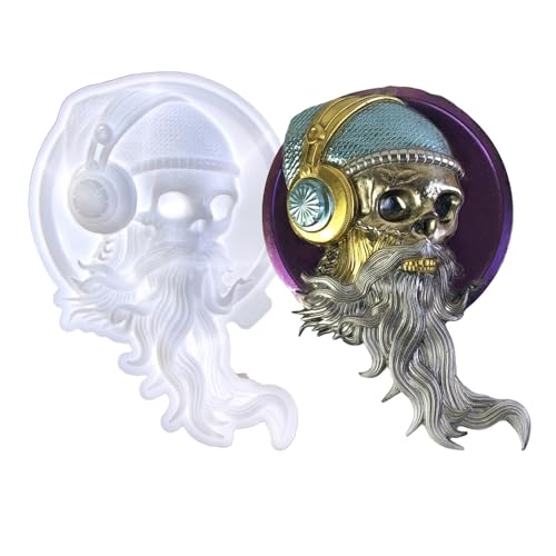 Silikon-Süßigkeitenformen mit Totenkopf-Motiv, Kunstharz, Schokoladenform für Bastelarbeiten, wiederverwendbar, handgefertigt, Epoxidharz-Formen für Kuchendekoration, Aromatherapie, Ton Silikon-Süßigkeitenformen mit Totenkopf-Motiv, Kunstharz, Schokoladenform für Bastelarbeiten, wiederverwendbar, handgefertigt, Epoxidharz-Formen für Kuchendekoration, Aromatherapie, Ton von zwxqe