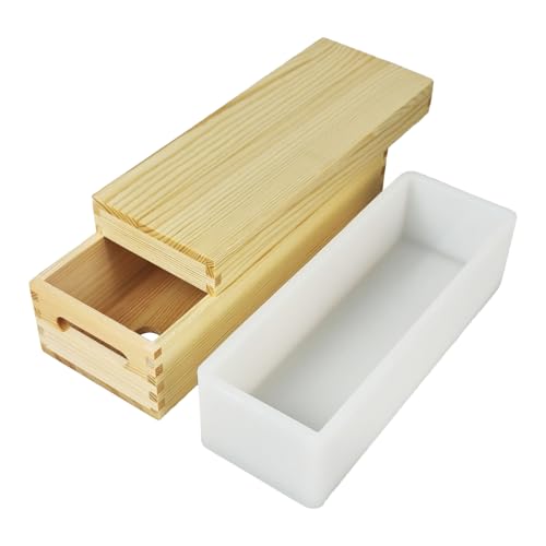 Soap Molds, Silicone Tray, Rectangle Loaf Molds, 1300ml Easy Release, Heat Esistant Nonstick Material, Art Craft Mold for Handmade Chocolate Cake Pudding Candle Projects Soap Molds, Silicone Tray, Rectangle Loaf Molds, 1300ml Easy Release, Heat Esistant Nonstick Material, Art Craft Mold for Handmade Chocolate Cake Pudding Candle Projects von zwxqe