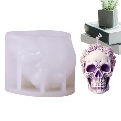 Totenkopf-Formen für Harz, Rosen-Totenkopf-Silikonformen für Kerzen, Halloween-Kerzenform, Epoxid-Silikonharz, Gießform für weiche Töpferwaren, Harzdekorationen Totenkopf-Formen für Harz, Rosen-Totenkopf-Silikonformen für Kerzen, Halloween-Kerzenform, Epoxid-Silikonharz, Gießform für weiche Töpferwaren, Harzdekorationen von zwxqe