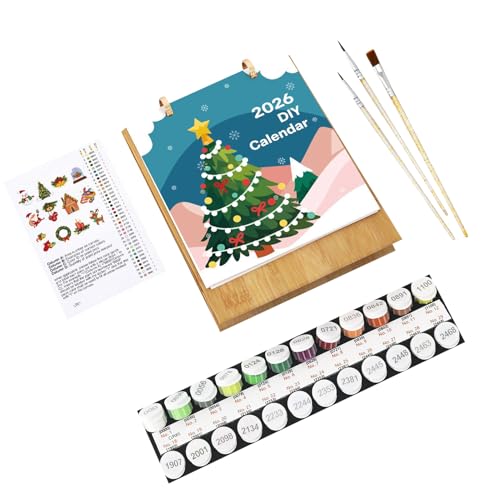 Weihnachtskalender Countdown – Weihnachtsmalerei, Schreibtischunterlage, Kalender, Kunstbedarf, Planer, Basteln, Malen, akademisch für Lehrer, Schule, Klassenzimmer, Teenager, Kinder, Küche, Zuhause von zwxqe