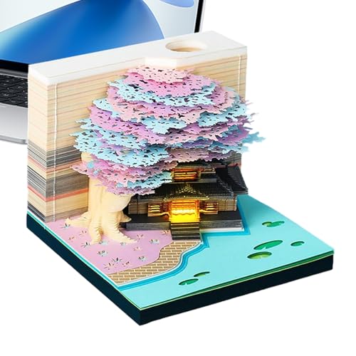 zwxqe 3D-Kalender, kreativer Monatsplaner für Dekoration, funktionaler Planer mit abreißbaren Seiten, Schreibwaren für Einweihungsfeiern, Feiertage, Zuhause, Büro von zwxqe