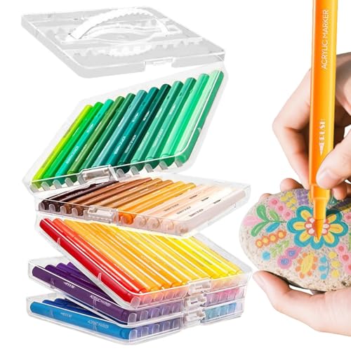 zwxqe Acryl-Marker, 60 Stück, Pinselspitze, Stoff, Acrylmalstifte, waschbar, Bastelbedarf für Metall, , Klassenzimmer, Papier, Schule, Keramik, Leinwand, Erwachsene, Studenten, Rock zwxqe Acryl-Marker, 60 Stück, Pinselspitze, Stoff, Acrylmalstifte, waschbar, Bastelbedarf für Metall, , Klassenzimmer, Papier, Schule, Keramik, Leinwand, Erwachsene, Studenten, Rock von zwxqe