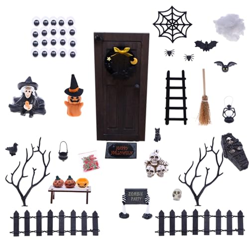zwxqe Halloween Figuren - Halloween Tischdeko - Festliche Kleine Grusel-Dekoration Für Wohnung Wohnzimmer Bücherregal Tisch Schreibtisch Schlafzimmer von zwxqe