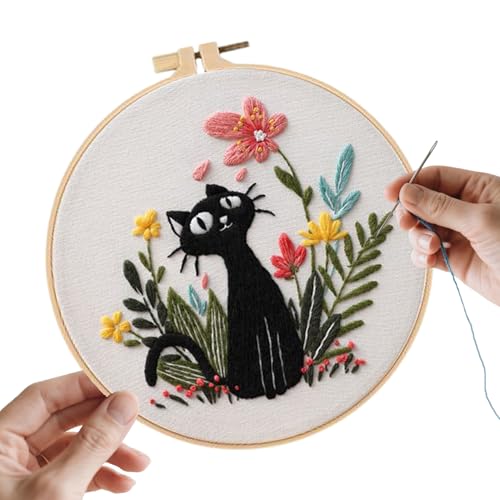 zwxqe Katzen Stickerei Set, Gestempeltes Katzen Stickpackung Für Anfänger, Handgefertigtes Stick-Set Für Frauen Enthusiasten Wohnungswarming Geburtstag Weihnachten Heimdekoration Projekte zwxqe Katzen Stickerei Set, Gestempeltes Katzen Stickpackung Für Anfänger, Handgefertigtes Stick-Set Für Frauen Enthusiasten Wohnungswarming Geburtstag Weihnachten Heimdekoration Projekte von zwxqe