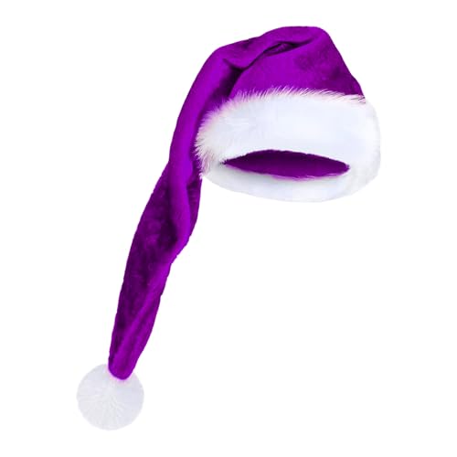 zwxqe Santa's Hat 29.5 Inch Long Soft Velvet Santa's Hat Costume Accessories Headwear for Winter Festival Celebration Photo Booth Prop Carnival New Year Holiday von zwxqe