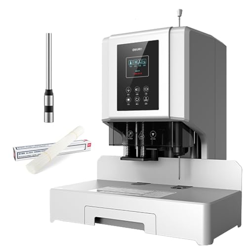 zxmeimm 600-Seiten-Rechnungsgutschein-Bindemaschine, automatische Locher-Bindemaschine mit Positionierungsstift, 60 mm Dicke, Heißschmelz-Nietrohrbinder von zxmeimm