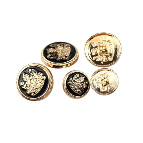 10 Stück 15–20mm Emaille-Imitat, runde goldene Metallknöpfe für Mäntel, Trenchcoats, Kleidungsstücke, Nähen, Dekorativ 10 Stück 15–20mm Emaille-Imitat, runde goldene Metallknöpfe für Mäntel, Trenchcoats, Kleidungsstücke, Nähen, Dekorativ von zyimodl
