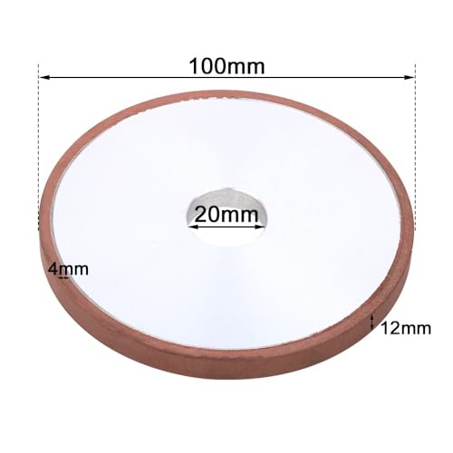 100 mm Diamant-Schleifscheibe, parallele Schleifscheibe for Hartmetall-Wolframstahl-Fräser, 20 mm Loch(320 Grit,100x20x4x12mm) von zyzZSRHZYZ