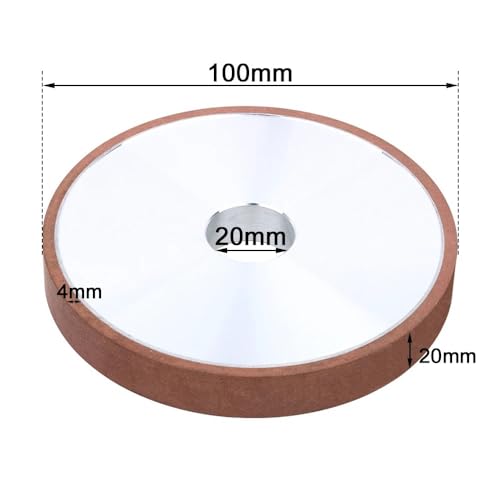 100 mm Diamant-Schleifscheibe, parallele Schleifscheibe for Hartmetall-Wolframstahl-Fräser, 20 mm Loch(320 Grit,100x20x4x20mm) von zyzZSRHZYZ