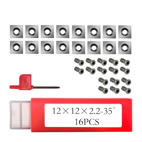 12,7 mm 1/2 Zoll Schaft Bündigfräser, Ober- und Unterseite mit Doppellagern, Fräser, 65 mm Schnittlänge, 12 mm Hartmetalleinsatz(Matching Blade 16PCS) von zyzZSRHZYZ