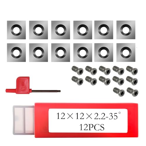 12,7 mm Schaft, Bündigfräser mit oberen und unteren Lagern, Musterfräser, 50 mm Schnittlänge, auswechselbarer Einsatzfräser(Matching Blade 12PCS) von zyzZSRHZYZ