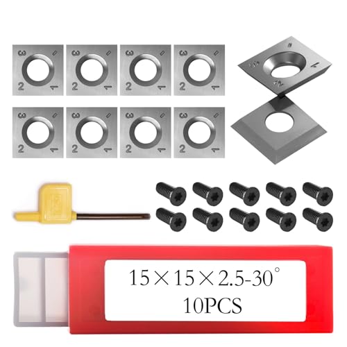 12,7 mm Schaft, V-Nut-Fräser, 90-Grad-CNC-Fräser, Holzschnitzwerkzeug, 15 mm Hartmetalleinsatz for Gravieren, Fräsen, Schnitzen(Matching Insert10pcs) von zyzZSRHZYZ