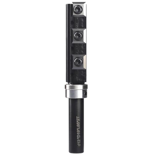 12 mm Schaft Bündigfräser Oberlager Musterschablone Fräser 19 mm Schnittdurchmesser Holzfräser 12 mm Hartmetalleinsätze(65mm) von zyzZSRHZYZ