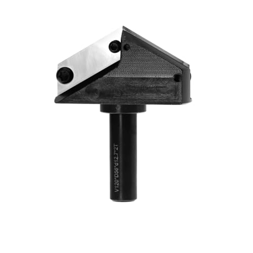12-mm-Schaft-V-Nut-Fräser, 120-Grad-Schnittdurchmesser 56 mm, CNC-Holzschnitzwerkzeug mit Hartmetalleinsatz for Gravieren und Schnitzen von zyzZSRHZYZ