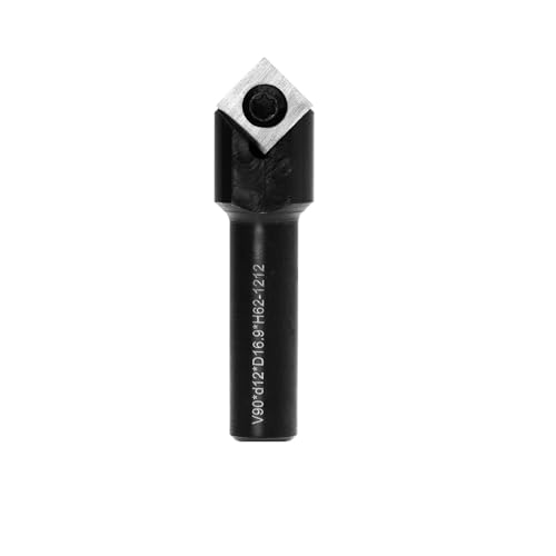 12-mm-Schaft-V-Nut-Fräser, 90-Grad-CNC-Fräser, Holzschnitzwerkzeug, 12-mm-Hartmetalleinsatz for Gravieren, Schnitzen, Fräsen(12mm) von zyzZSRHZYZ