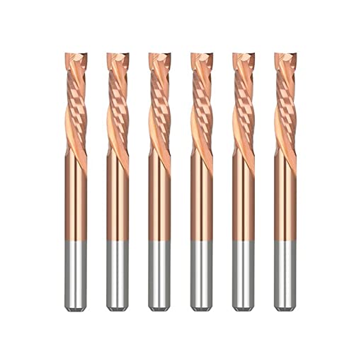 Kompressionsfräser, 3,175/4 mm Schaft, Holzarbeiten, DOWN Cut, zweischneidige Spirale, Hartmetall-Fräswerkzeug, CNC-Fräser, Holzschaftfräser(D3.175xD3.175x12x40L) von zyzZSRHZYZ
