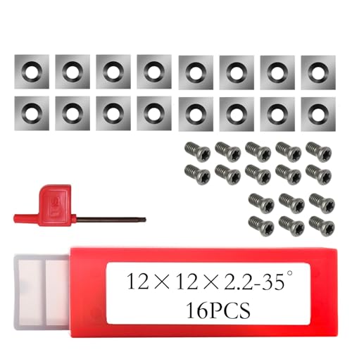 Spiralförmiger Bündigfräser mit 16 mm Schaft, Schnittlänge 80 mm, Doppellager, Musterschablonenfräser, 12 mm Hartmetalleinsatz(Matching Blade16PCS) von zyzZSRHZYZ