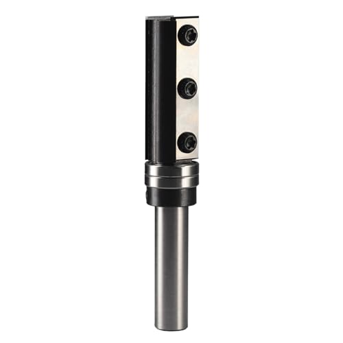 Top Bearings 12 mm Schaft, Spiral-Bündigfräser, Mustervorlage, 3/4 Zoll Durchmesser, auswechselbarer Hartmetall-Einsatzfräser, 2 Kanten(50mm) von zyzZSRHZYZ