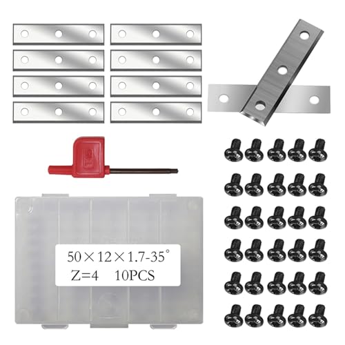 Top Bearings 12 mm Schaft, Spiral-Bündigfräser, Mustervorlage, 3/4 Zoll Durchmesser, auswechselbarer Hartmetall-Einsatzfräser, 2 Kanten(50x12x1.7mm 10PCS) von zyzZSRHZYZ