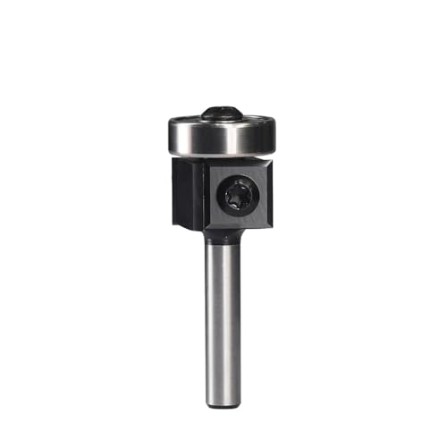 zyzZSRHZYZ 1/4 Zoll 6,35 mm Schaft Mini Router Bit Fräser Unterseite Einzellager Flush Trim Austauschbarer Hartmetalleinsatz Fräser(12mm) von zyzZSRHZYZ