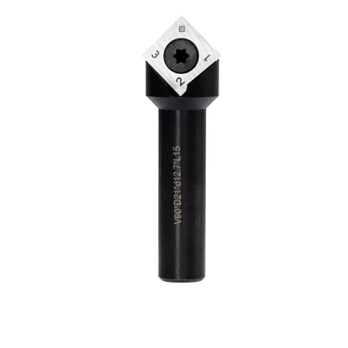zyzZSRHZYZ 12,7 mm Schaft, V-Nut-Fräser, 90-Grad-CNC-Fräser, Holzschnitzwerkzeug, 15 mm Hartmetalleinsatz for Gravieren, Fräsen, Schnitzen(15mm) von zyzZSRHZYZ