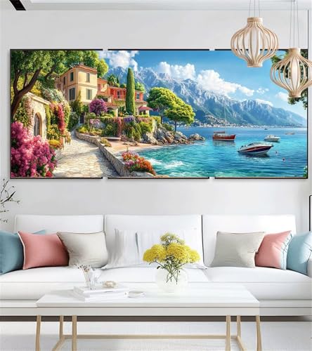 Diamond Painting Kinder Meer Diamond Painting Erwachsene Groß Schiff Diamant Kunst Stickerei Set Full Diamant Malerei Bilder DIY Bastelset für Deko Wohnzimmer 100x200cm,Geschenke für Mädchen i-524 von zzgoanguo