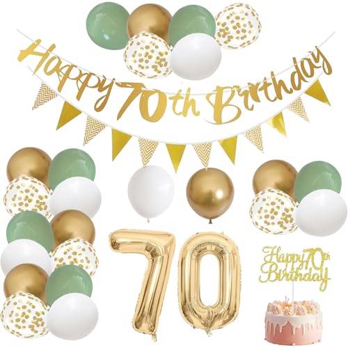 ZZMORNI Geburtstag Deko 70 Frau Mann Gras Grün Dekoration 70. Geburtstag Banner Dekoration 70. Geburtstag Girlande Zahlen 70. Ballon Geburtstag Grün Weiß Gold Party Ballon Kuchen Deko (70. Geburtstag) ZZMORNI Geburtstag Deko 70 Frau Mann Gras Grün Dekoration 70. Geburtstag Banner Dekoration 70. Geburtstag Girlande Zahlen 70. Ballon Geburtstag Grün Weiß Gold Party Ballon Kuchen Deko (70. Geburtstag) von zzmorni